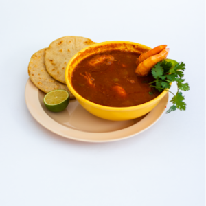 Caldo De Camaron, shrimp soup with vegetables